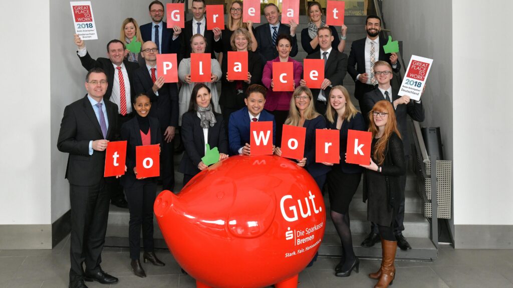 86 Prozent der Mitarbeiter finden: "Die Sparkasse Bremen ist alles in allem ein sehr guter Arbeitsplatz!"