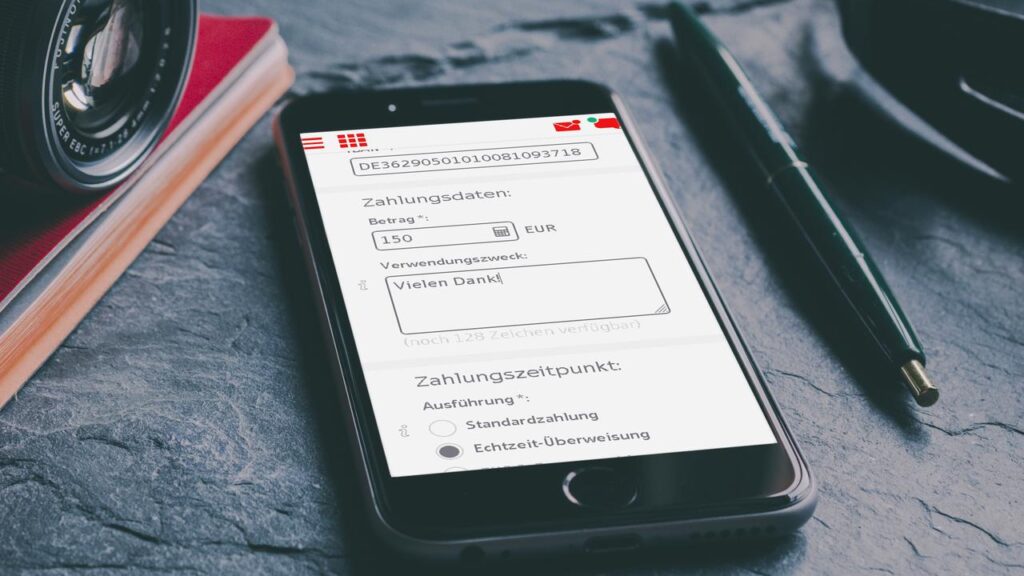 Innerhalb von 10 Sekunden mit der Echtzeit-Überweisung Geld übertragen.